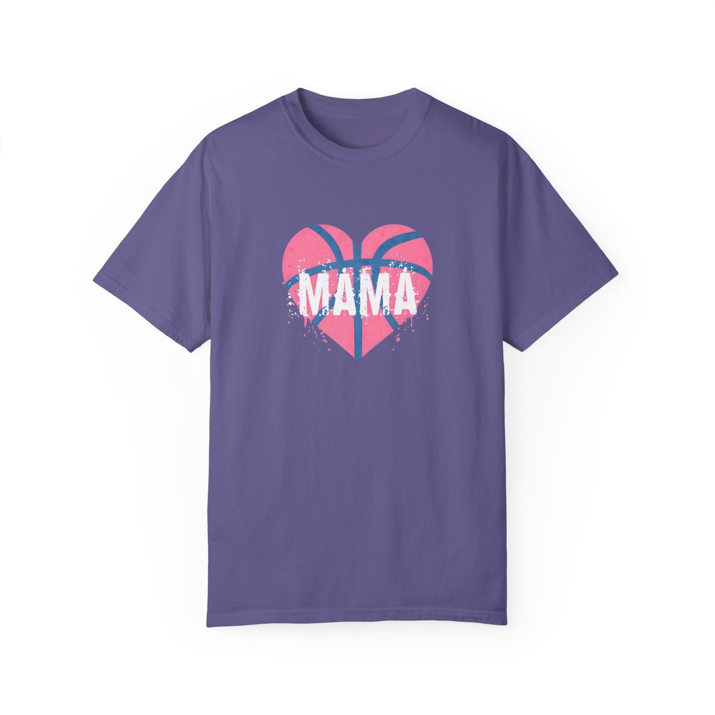 Mama Basketball Heart T-Shirt, Gift for Moms, Unisex Casual Wear, Sports Fan Apparel, Birthday Present for Mothers