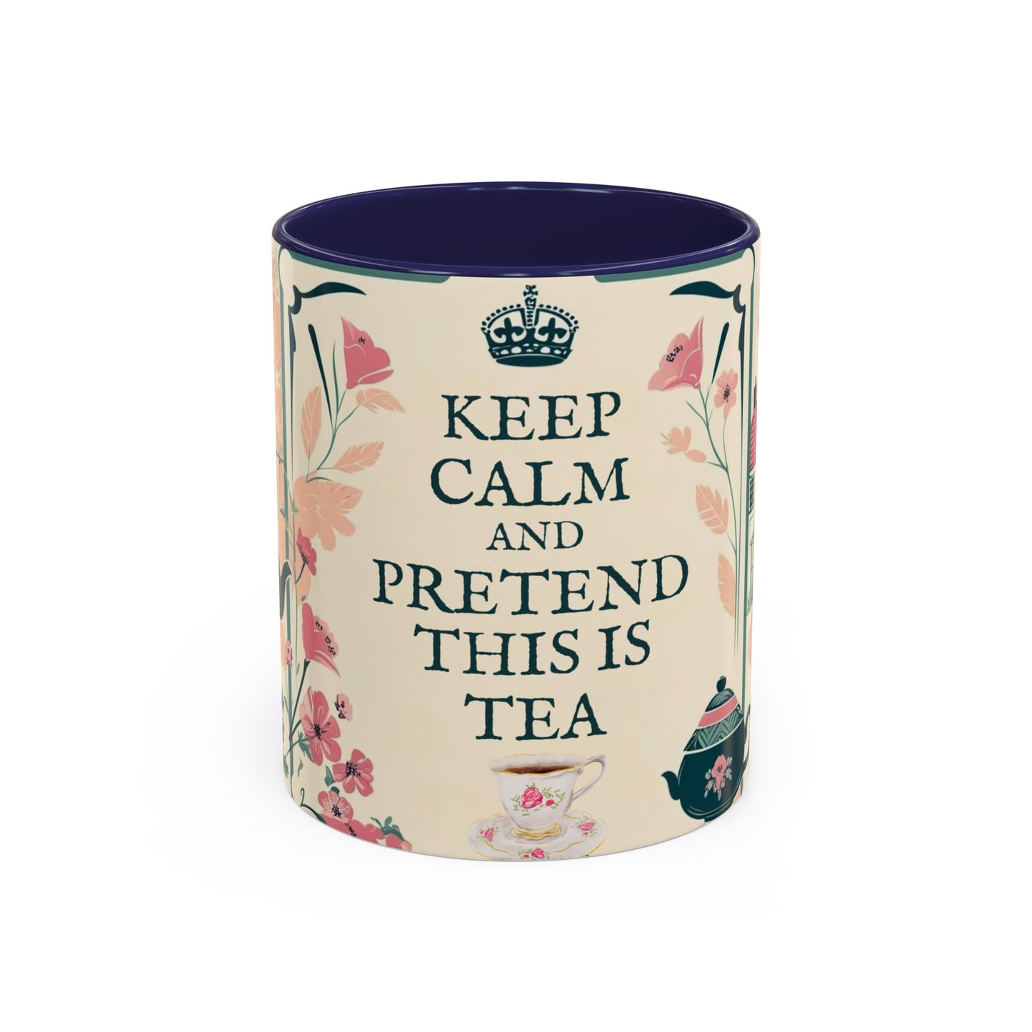 Mug, Keep Calm and Pretend This is Tea, England Theme, Gift for Tea Lovers, Funny Coffee Cup, Ceramic Mug, Tea Lover Gift, Coffee Mug,
