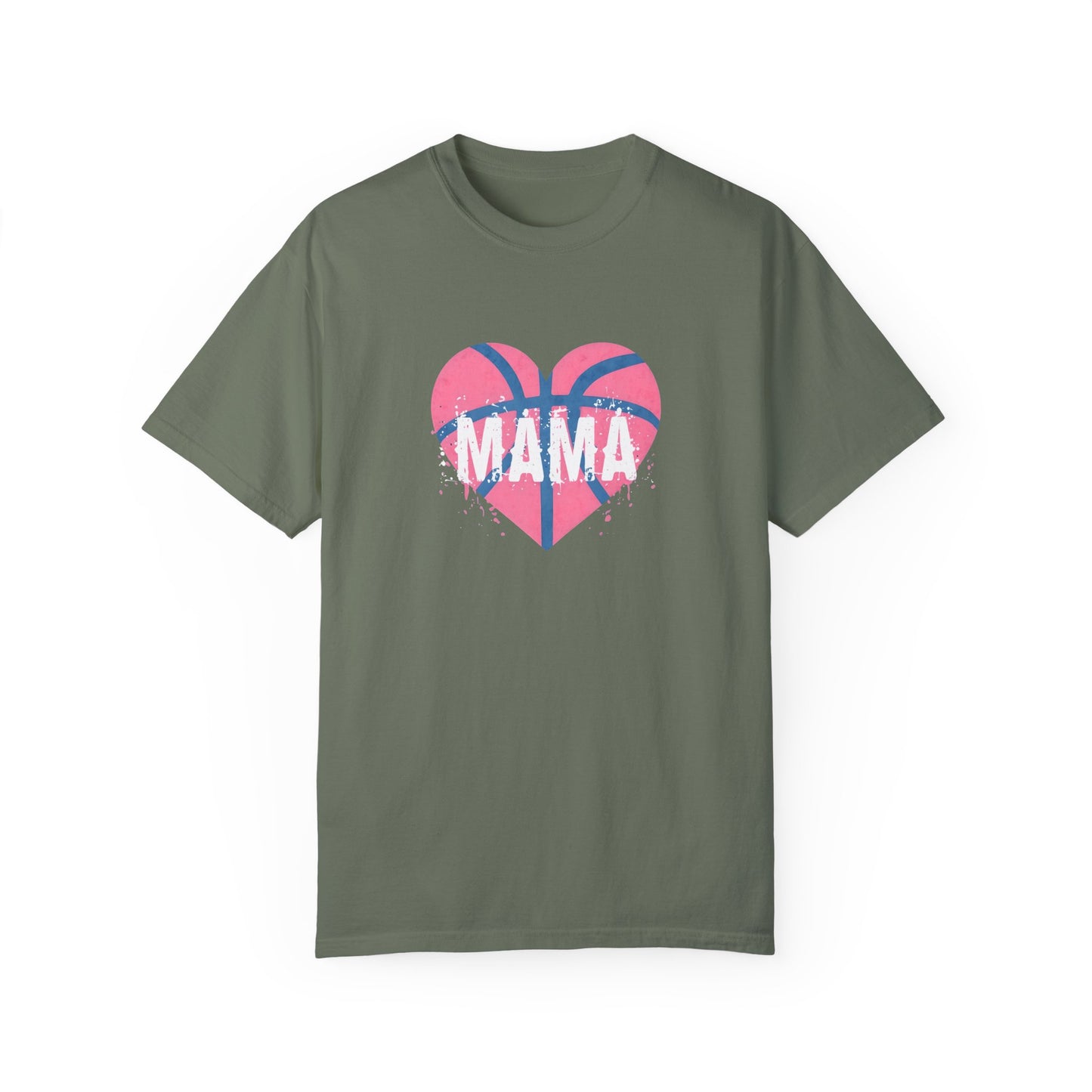Mama Basketball Heart T-Shirt, Gift for Moms, Unisex Casual Wear, Sports Fan Apparel, Birthday Present for Mothers