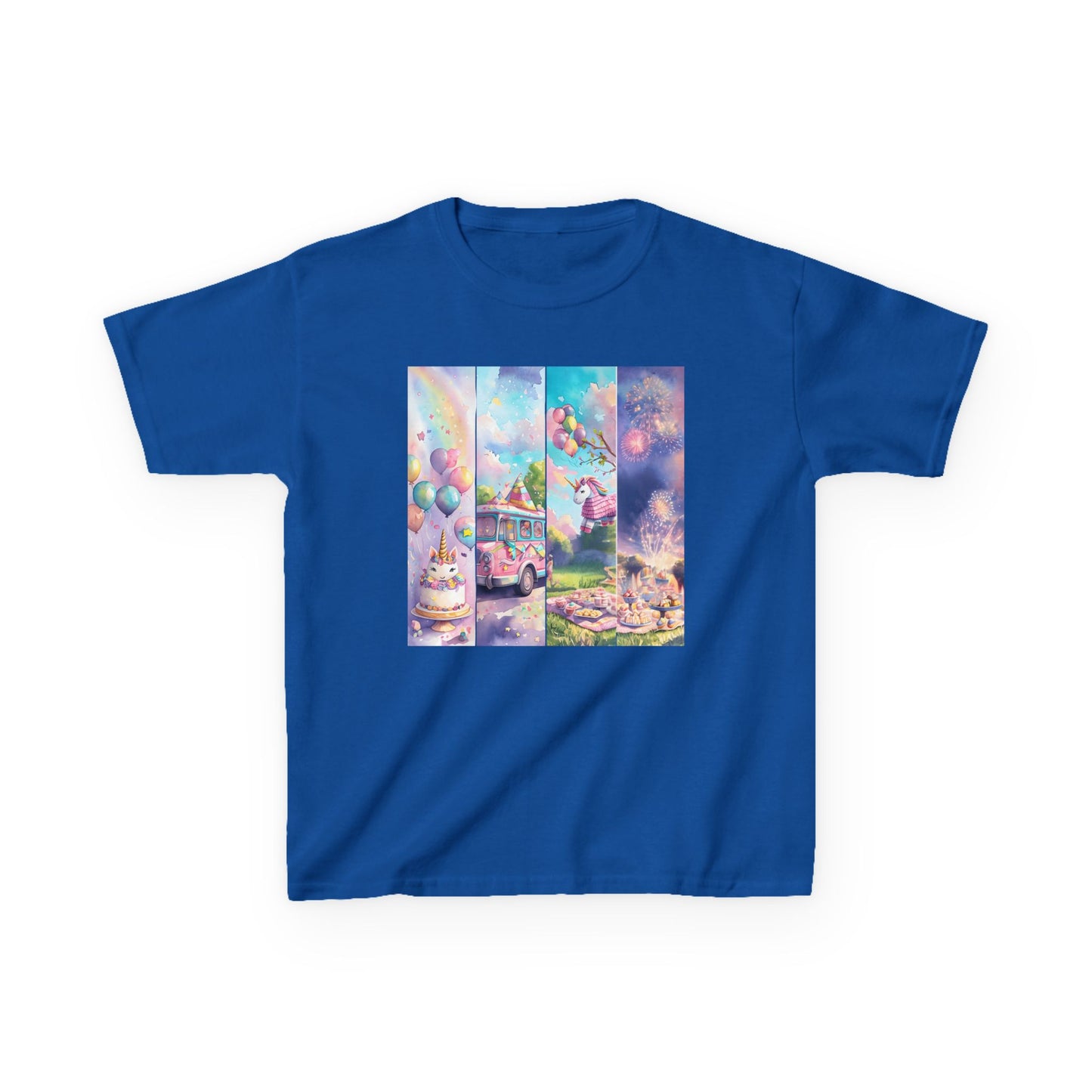 Kids Tee, Birthday Unicorn T-Shirt, Brush Stroke Style, Children's Clothing, Fun Graphic Tee, Magical Animal Shirt