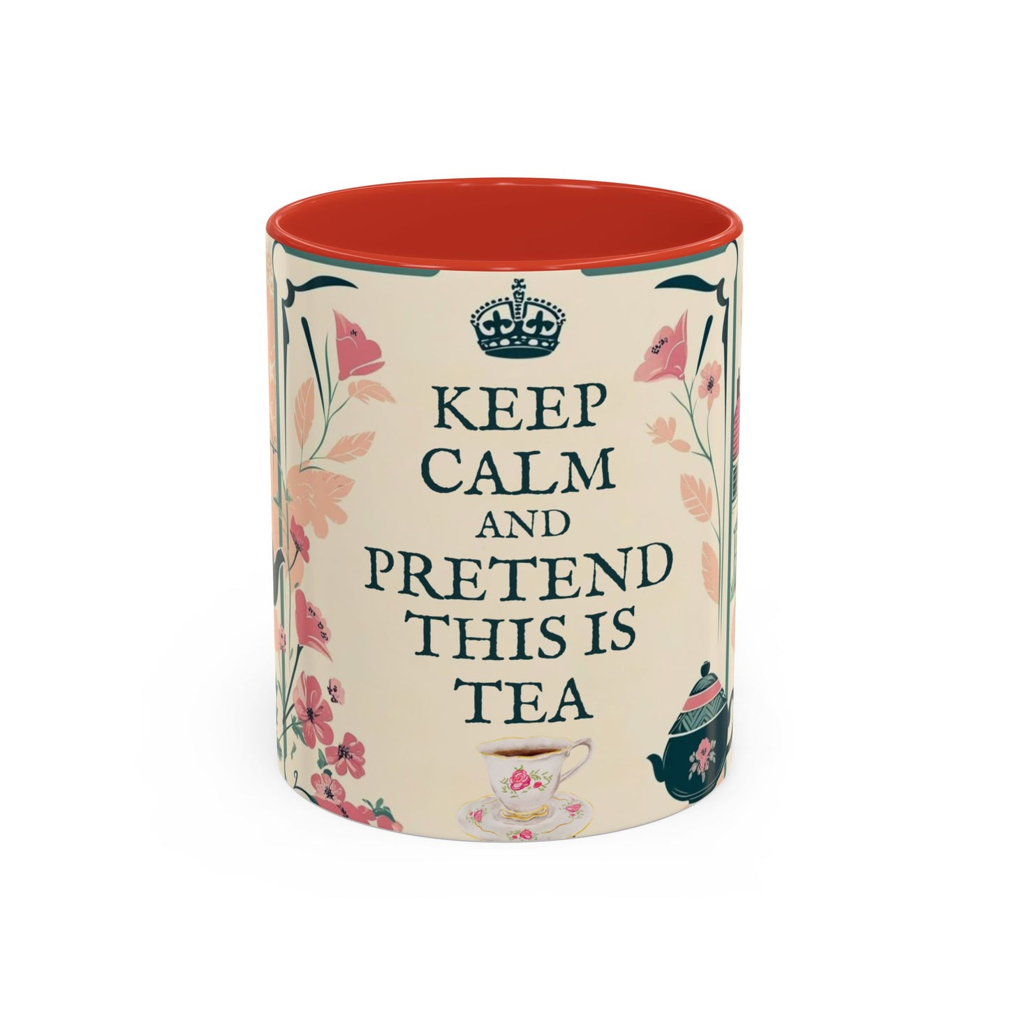 Mug, Keep Calm and Pretend This is Tea, England Theme, Gift for Tea Lovers, Funny Coffee Cup, Ceramic Mug, Tea Lover Gift, Coffee Mug,