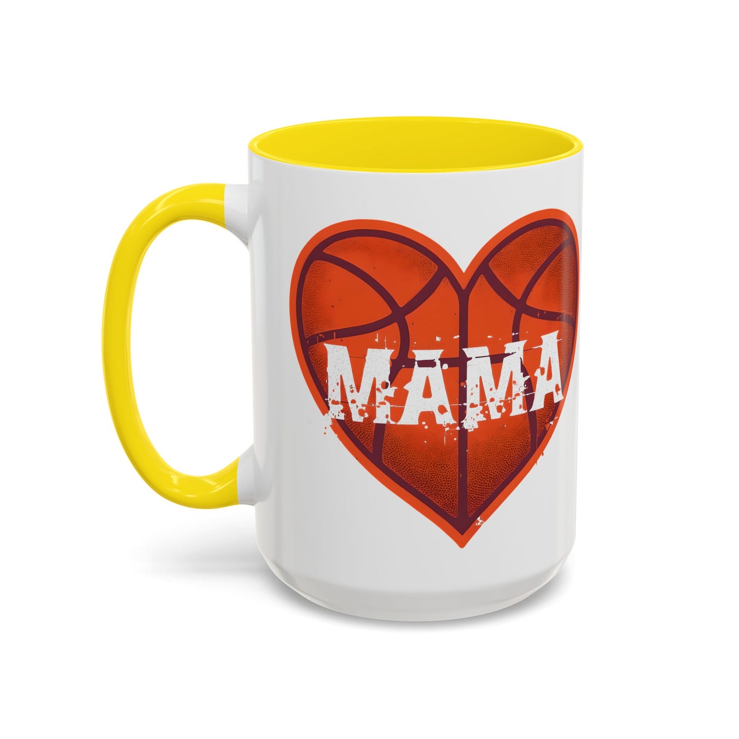 Basketball Mama Coffee Mug | Gift for Sports Moms, Basketball Lovers, Mother's Day, Personalized Mug, Heart Design