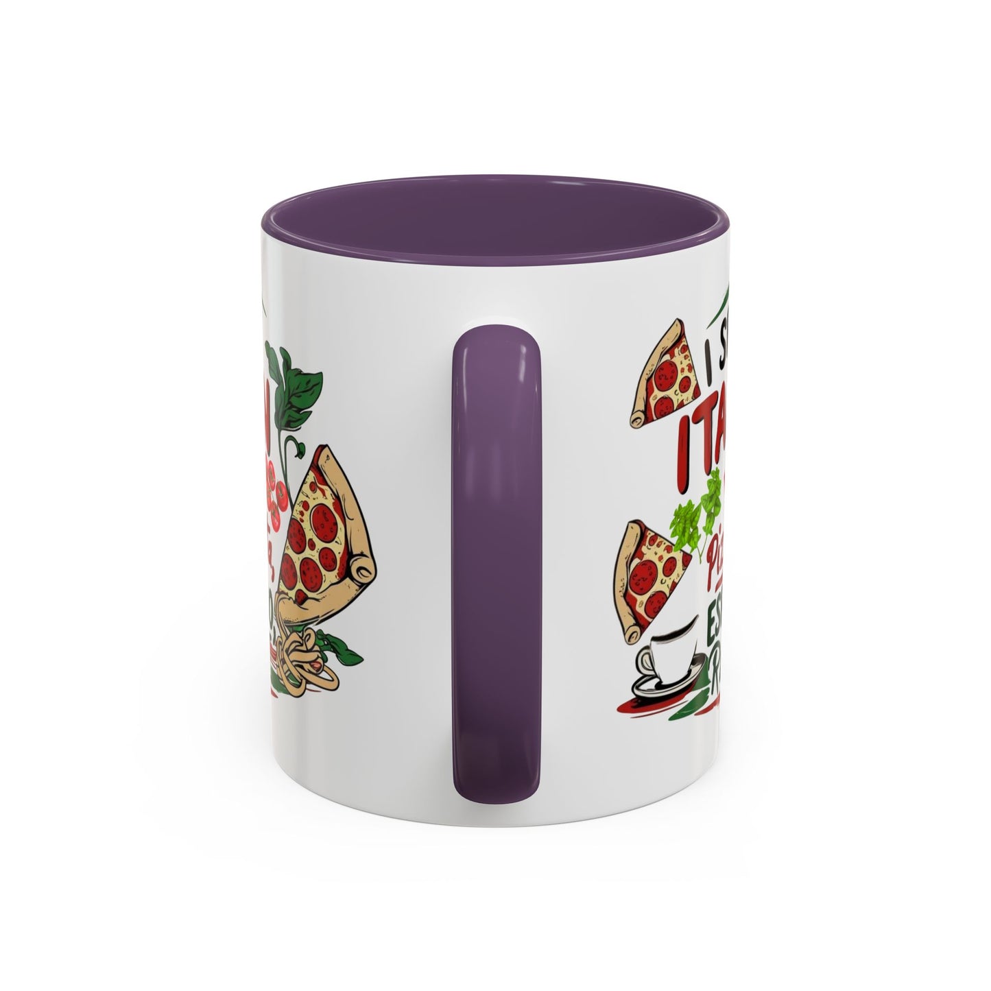 Coffee Mug, Italian Food Lover Gift, Funny Coffee Cup, Kitchen Decor, Espresso Repeat Design, 11oz 15oz Tea Cup, Pizza Pasta Mug, Tomato