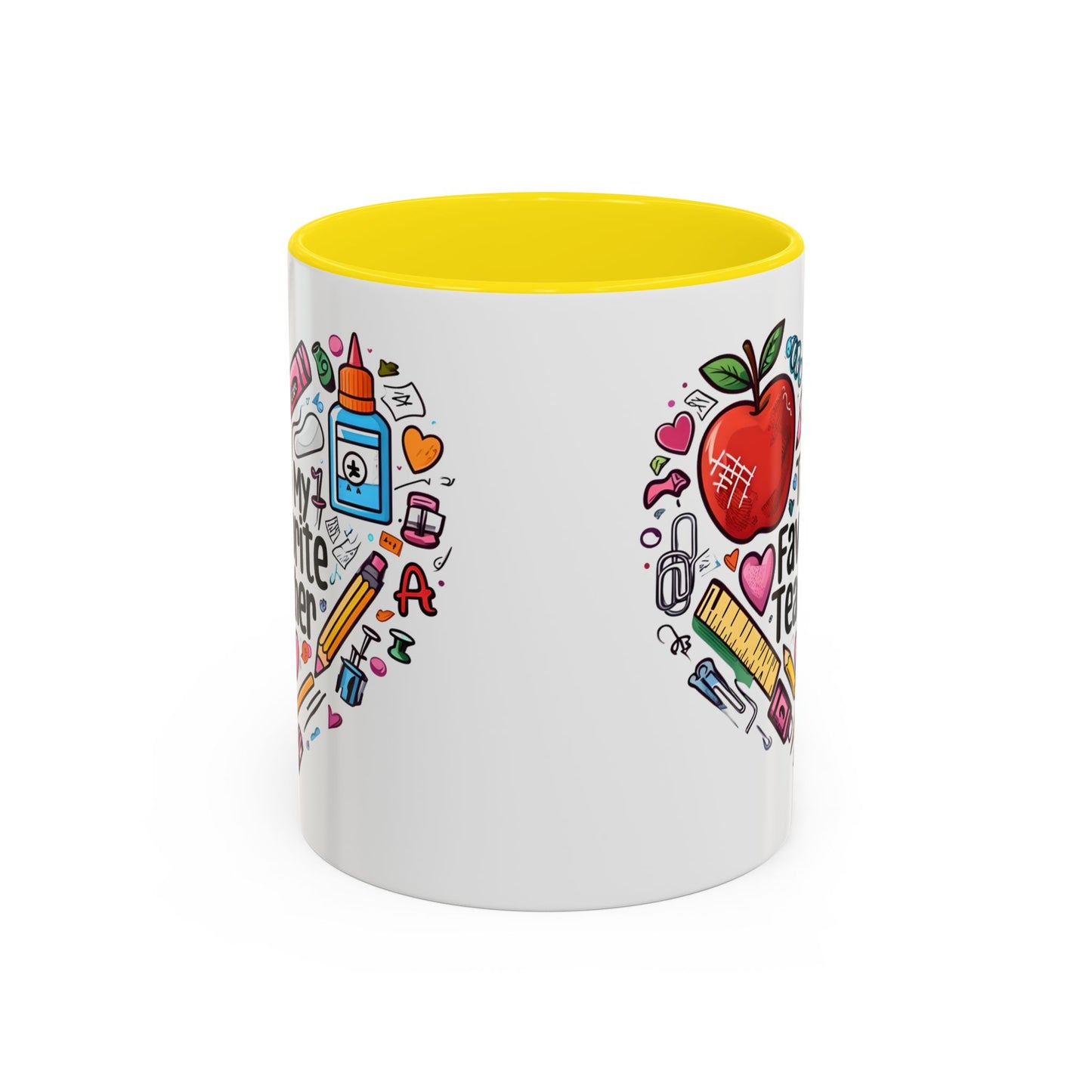 Favorite Teacher Heart Coffee Mug gift for teachers 11 15oz Accent Drinkware teacher Mug