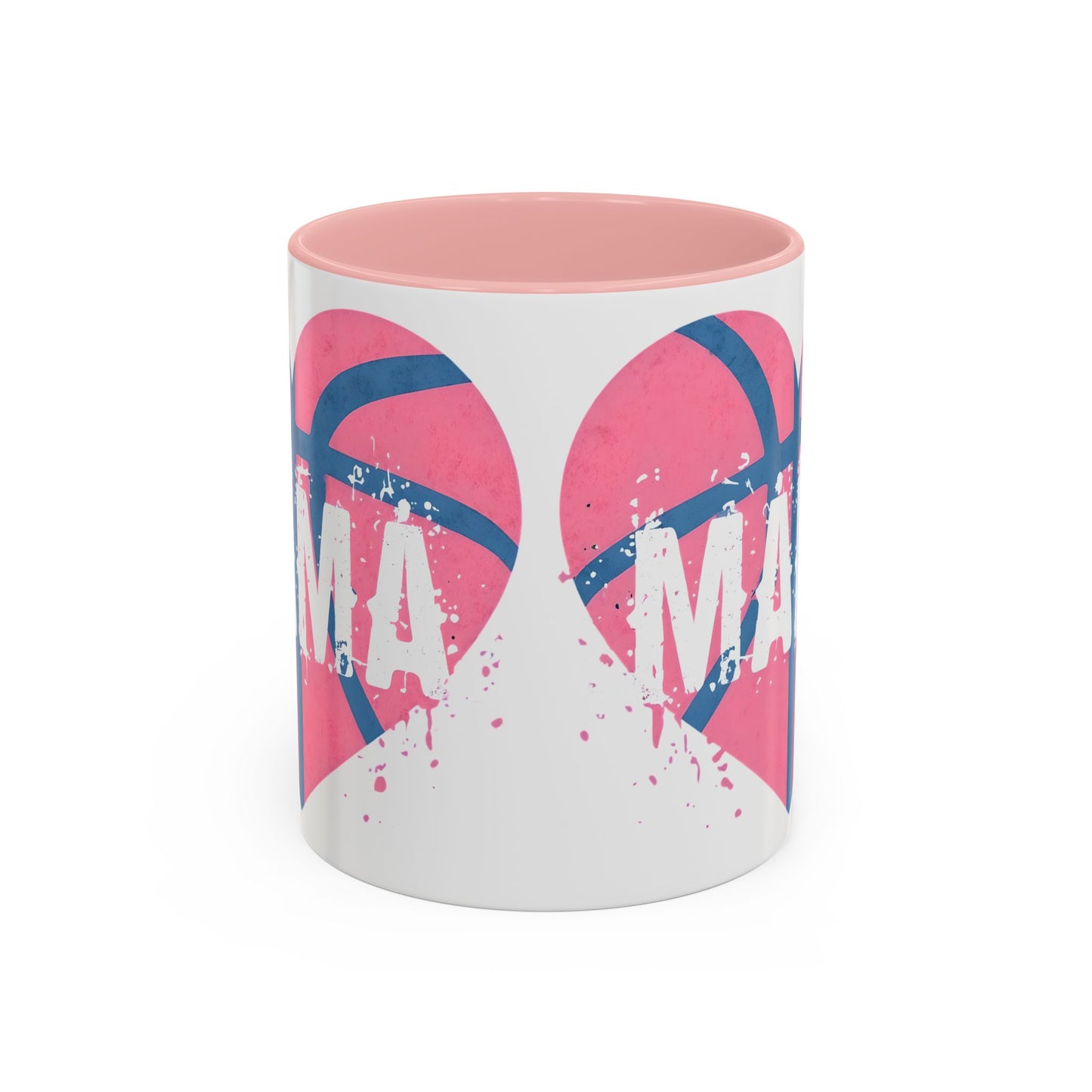 Mama Basketball Heart Accent Coffee Mug - Perfect Gift for Sports Moms