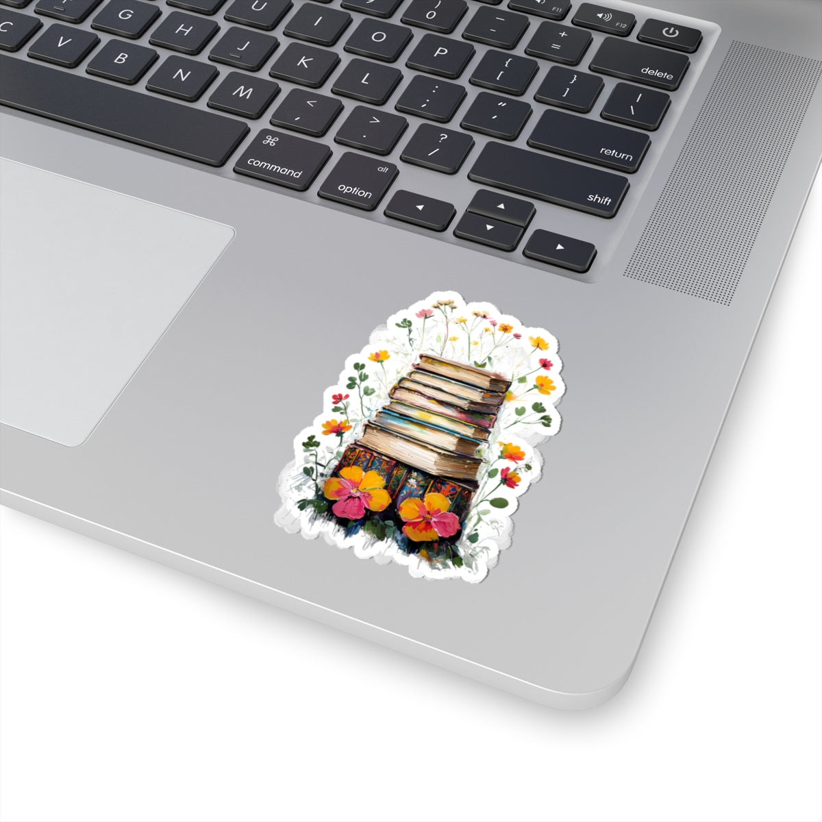 Floral Book Stack Stickers
