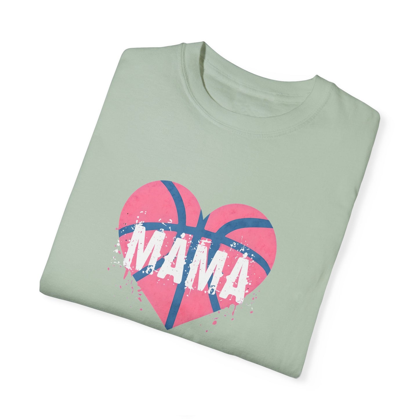 Mama Basketball Heart T-Shirt, Gift for Moms, Unisex Casual Wear, Sports Fan Apparel, Birthday Present for Mothers