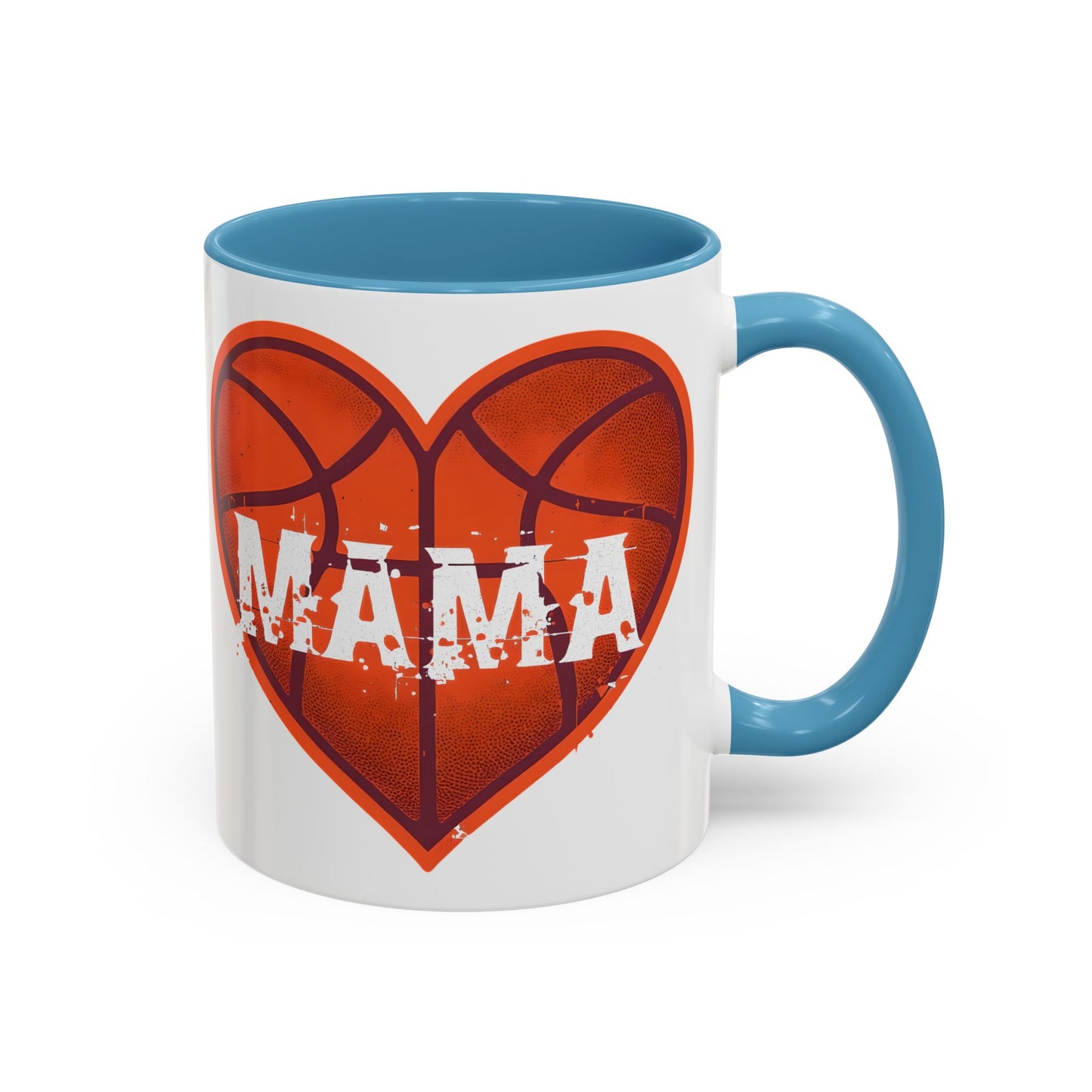 Basketball Mama Coffee Mug | Gift for Sports Moms, Basketball Lovers, Mother's Day, Personalized Mug, Heart Design