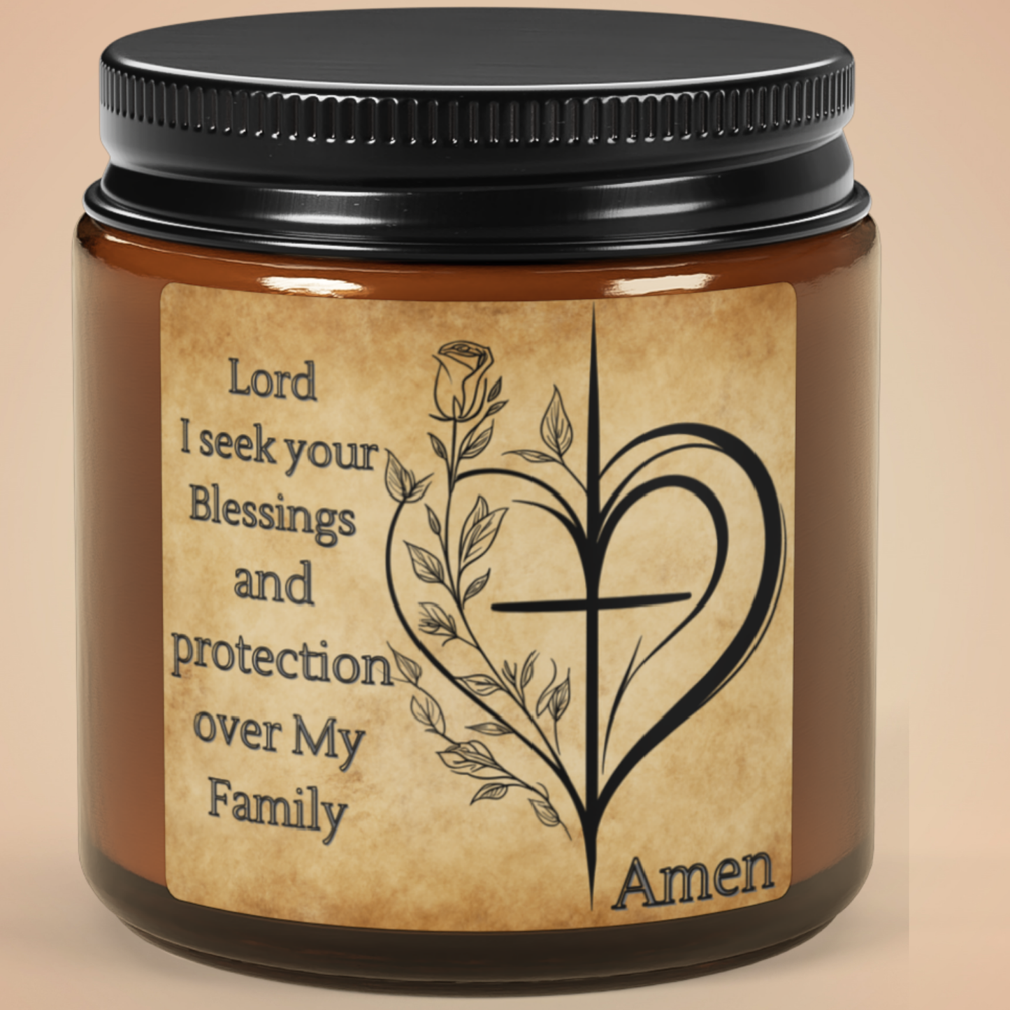 Candles inspirational, Christian Blessings Candle, Religious Candle, Prayer Candle, Hand-Poured Candle, Aromatherapy Candle, Home Decor