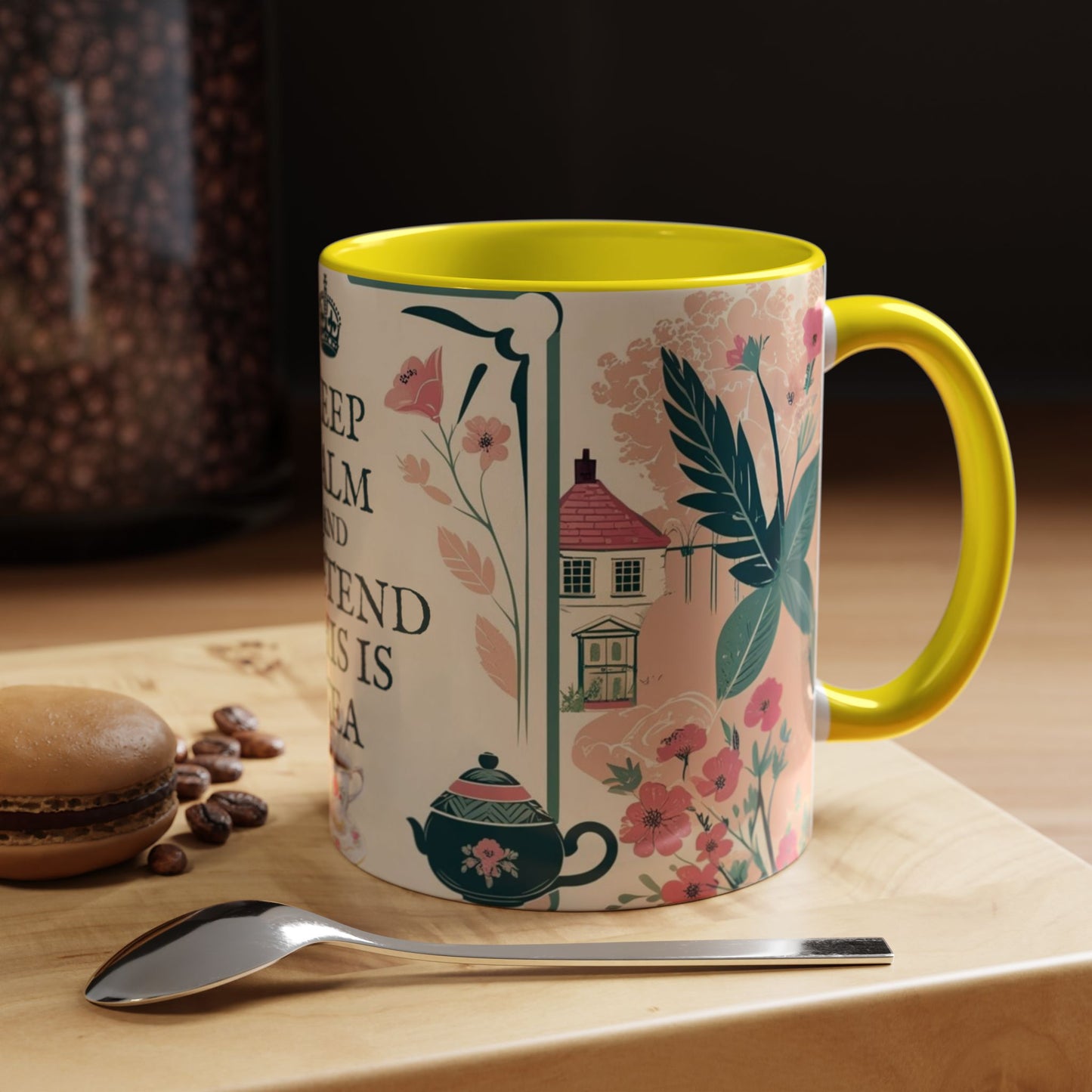 Mug, Keep Calm and Pretend This is Tea, England Theme, Gift for Tea Lovers, Funny Coffee Cup, Ceramic Mug, Tea Lover Gift, Coffee Mug,