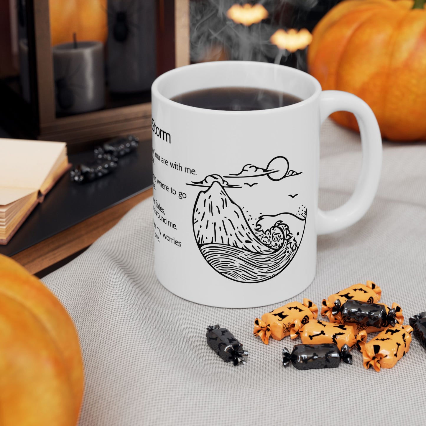 Hope in the Storm Inspirational Ceramic Mug, Daily Motivation, Coffee Lovers, Faith-Based Design, Encouragement Mug