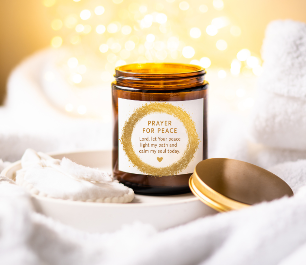 Candle Prayer for Peace, Eco-Friendly Aromatherapy Gift, Home Decor