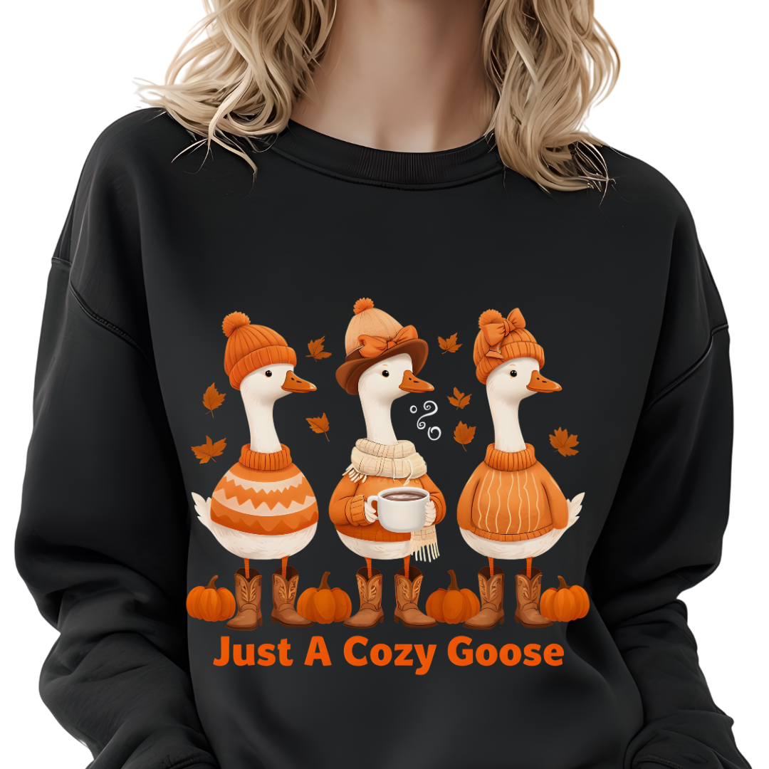 Silly Goose Halloween Sweatshirt, Cowgirl Boots and Hats with Coquette Bows Design, Fun Fall Outfit, Halloween Costume, Spooky Season