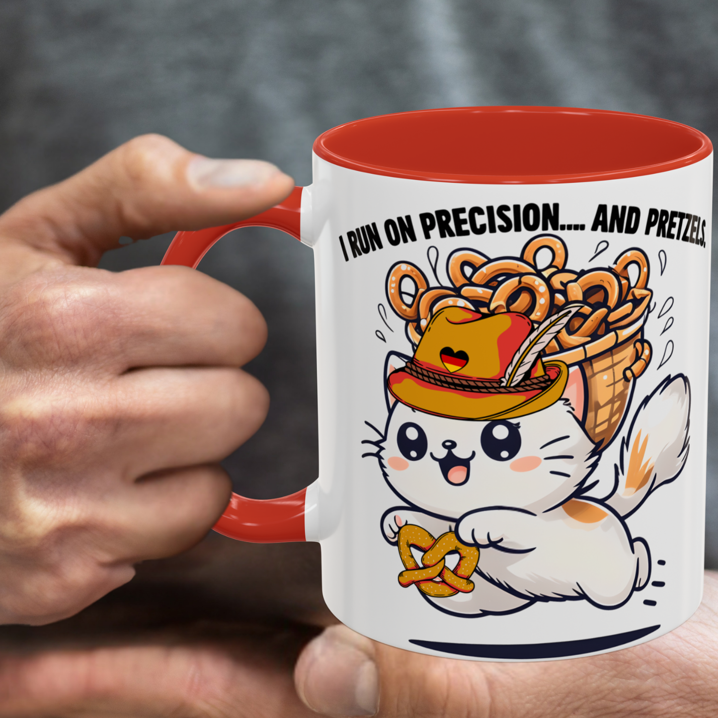 Coffee Mug, Funny Cat Quote, German Flag Heart Hat Design, Cat Lovers