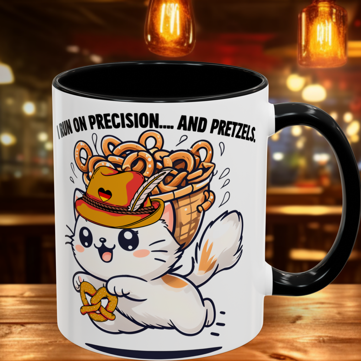 Coffee Mug, Funny Cat Quote, German Flag Heart Hat Design, Cat Lovers