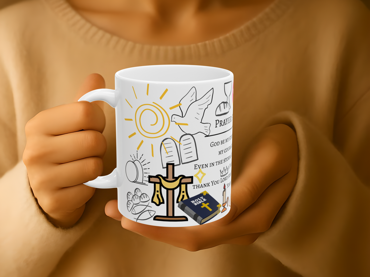 Bible verses, inspired design, from the Bible, prayer for strength Warm-up with a nice cup of customized ceramic coffee mug.Ceramic Mug, (11oz, 15oz)