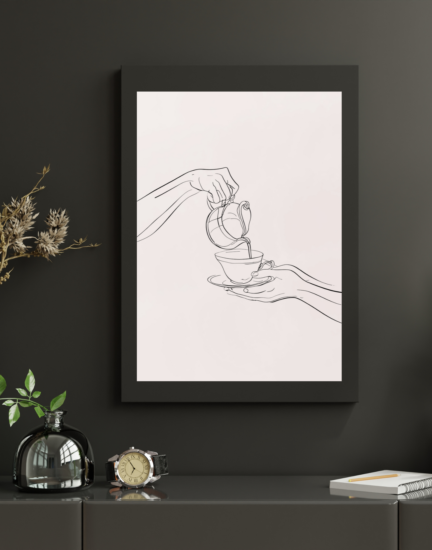 Coffee cup art, fine art, bar cart wall decor, printable wall art, bar cart accessories, bar cart art digital download, coffee art