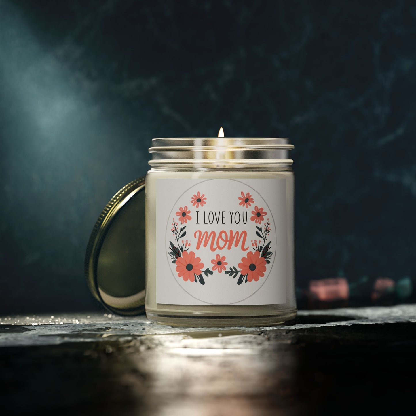 I Love You Mom Scented Candles - Perfect Gift for Mother's Day, Birthday, Relaxation, Home Decor, Floral Aroma, Personal Touch