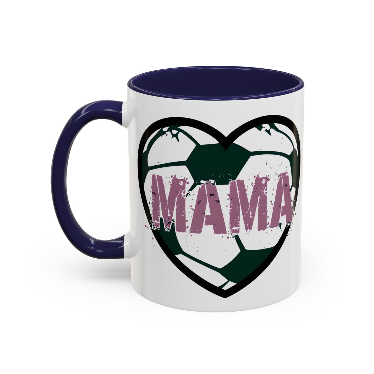 Heartfelt Mama Coffee Mug, Soccer Lover Gift, Mother's Day Mug, Birthday Present, Home Decor Accent Mug
