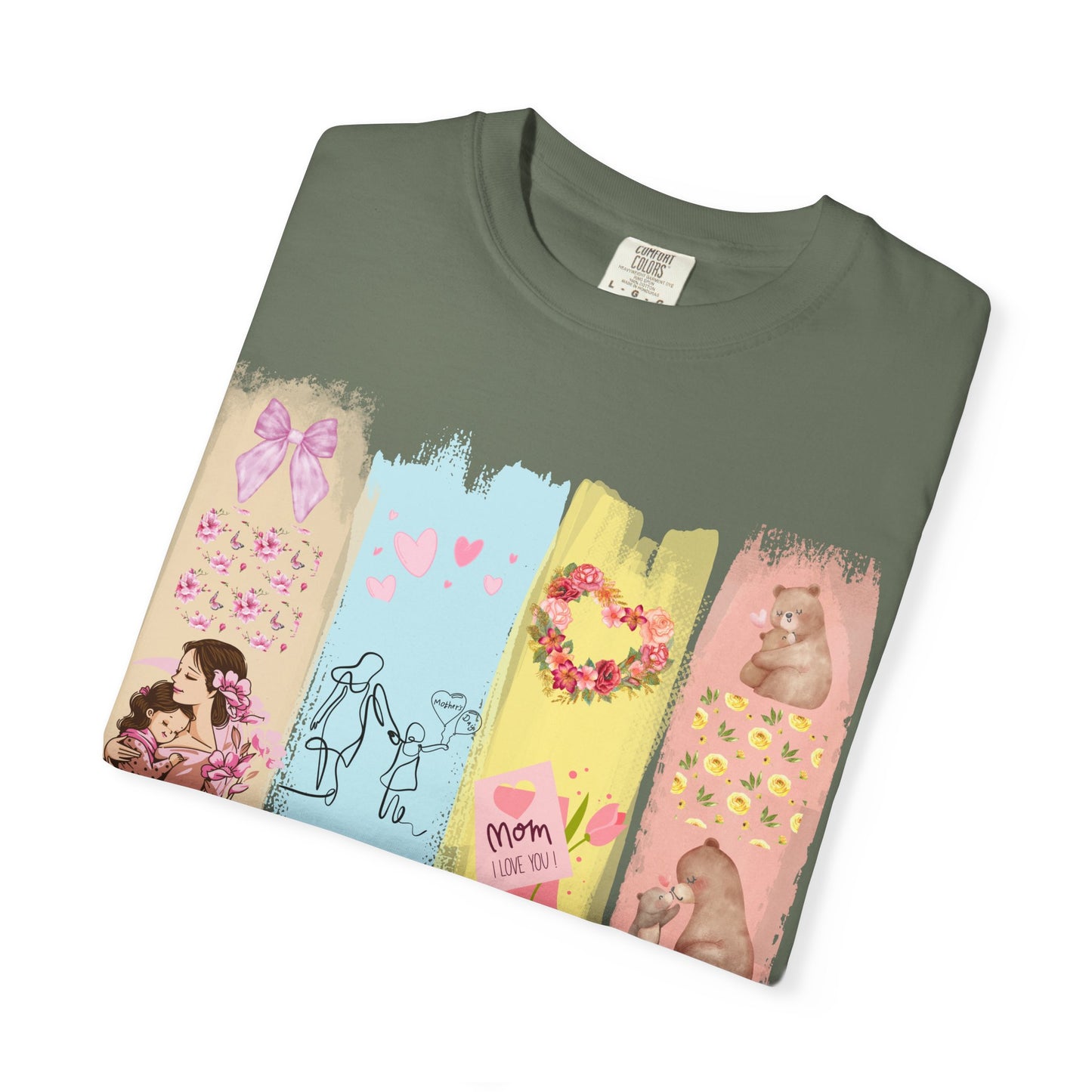 Mothers Day Brush Stroke T-Shirt, doodles themed for mothers perfect gift for moms