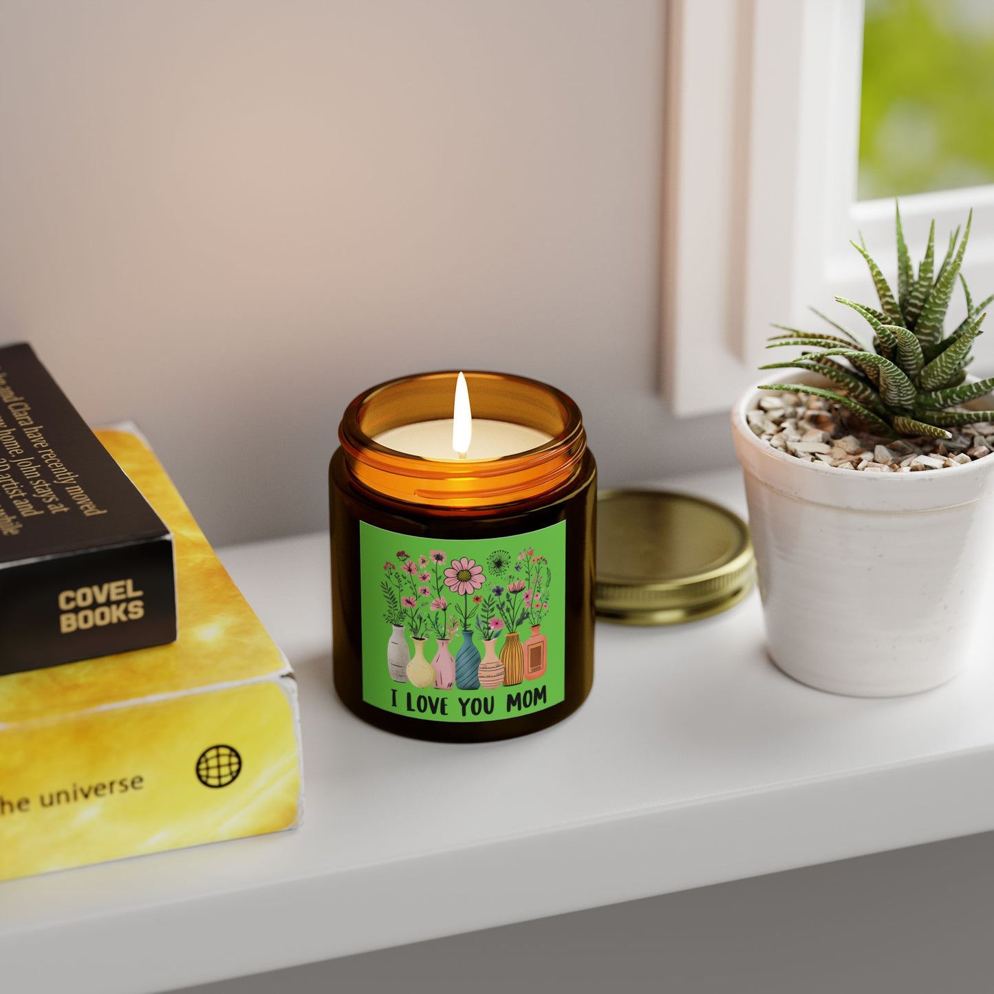 I Love You Mom Scented Candle, Gift for Mom, Aromatic Candle, Home Decor, Relaxation, Mother's Day Gift, Candle Gift Set