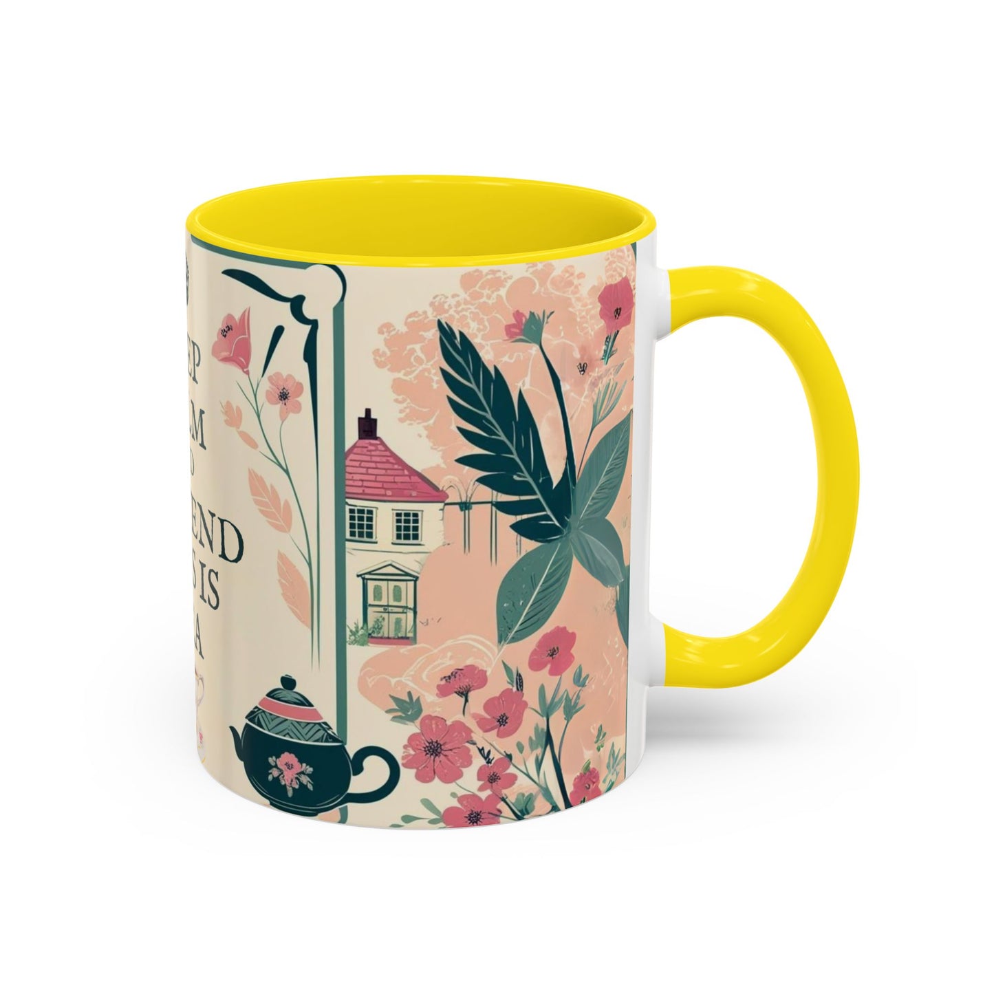Mug, Keep Calm and Pretend This is Tea, England Theme, Gift for Tea Lovers, Funny Coffee Cup, Ceramic Mug, Tea Lover Gift, Coffee Mug,