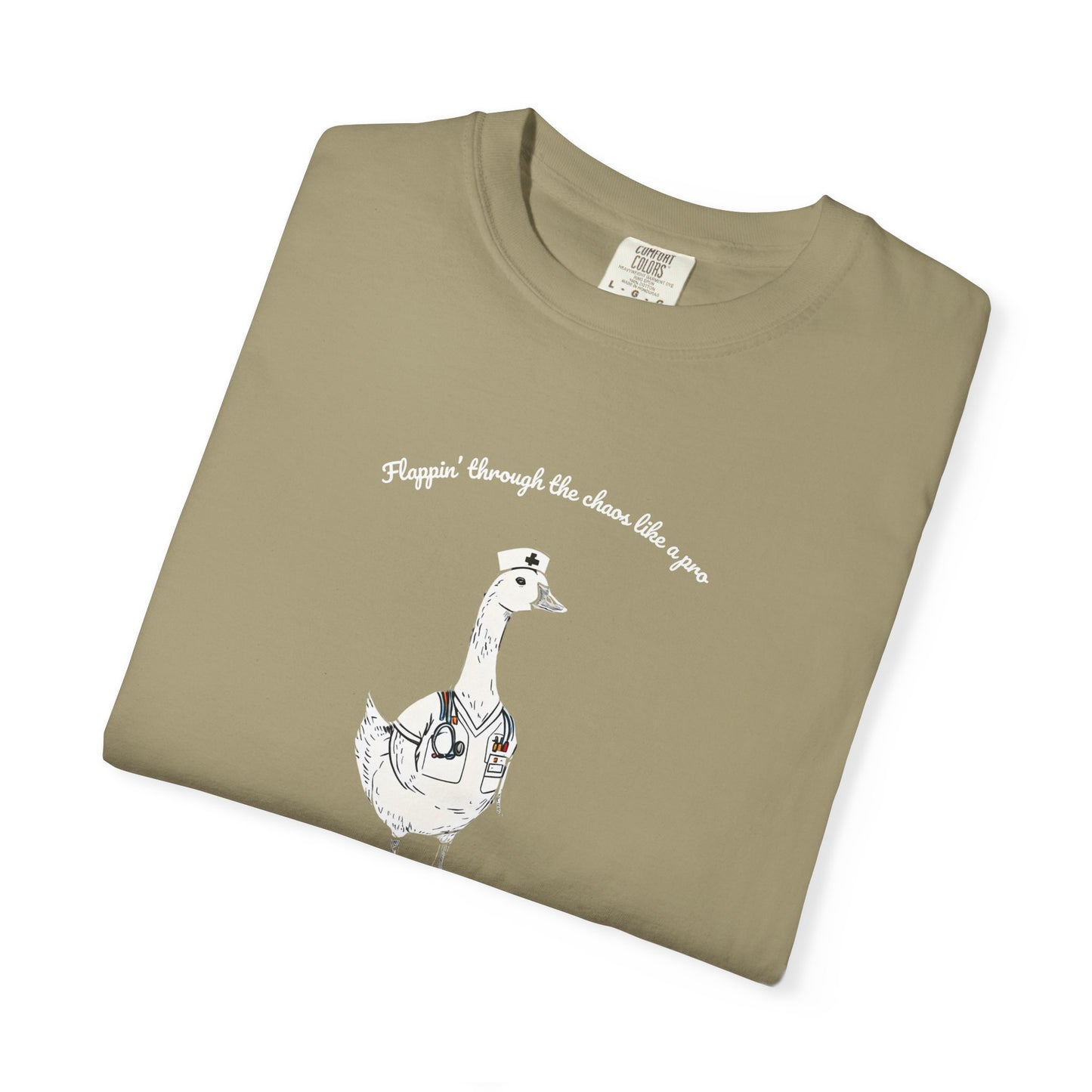 Flappin' Like A Pro Nurse Goose Unisex T-shirt, Phrase Chaos Image Tee, Funny Graphic Shirt