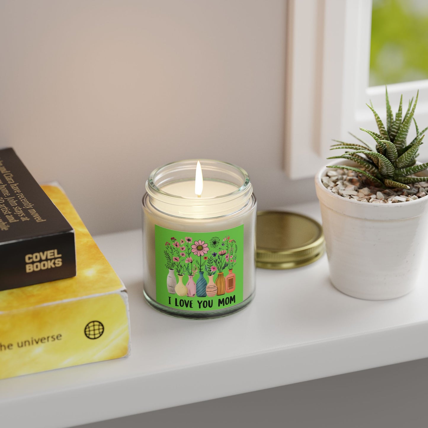 I Love You Mom Scented Candle, Gift for Mom, Aromatic Candle, Home Decor, Relaxation, Mother's Day Gift, Candle Gift Set