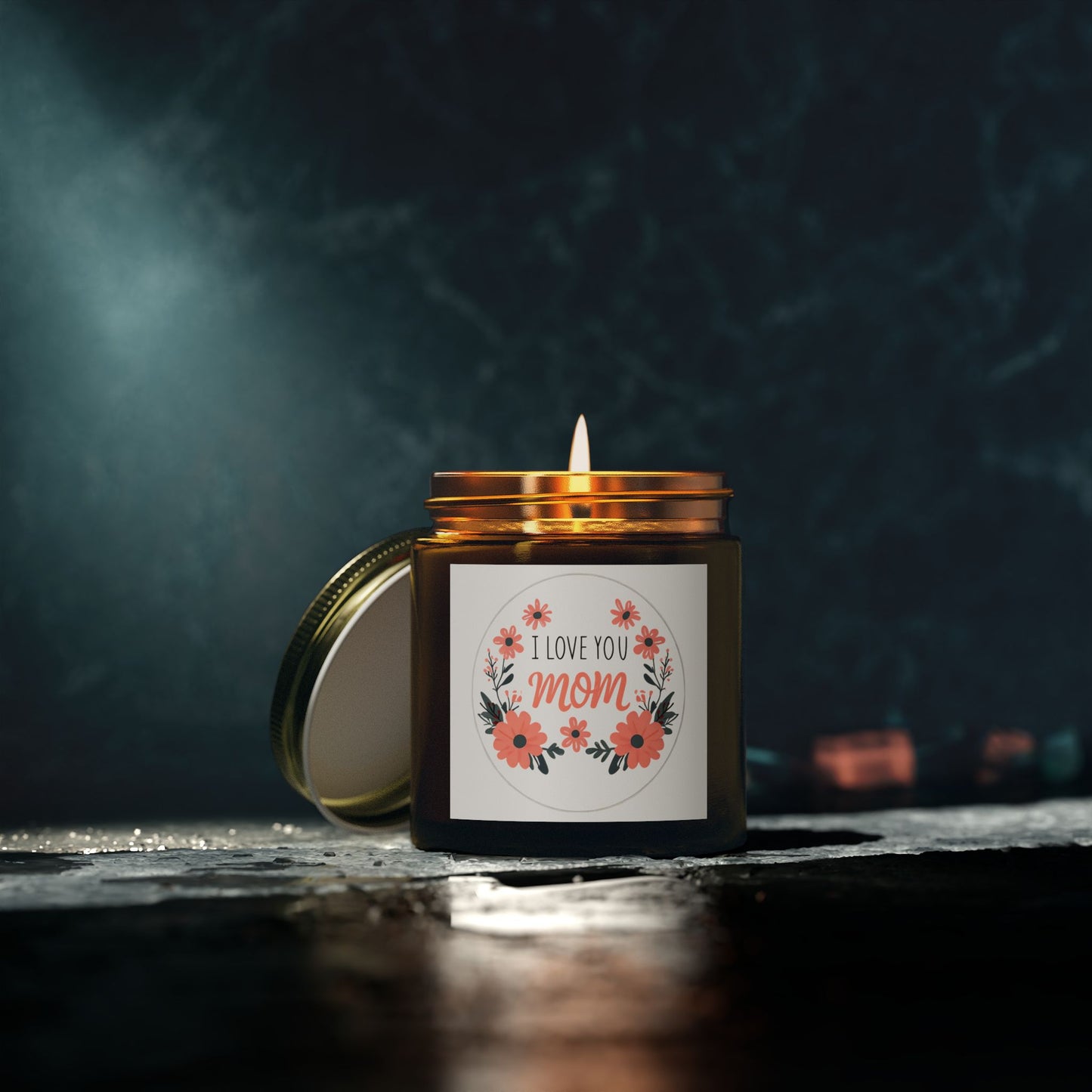 I Love You Mom Scented Candles - Perfect Gift for Mother's Day, Birthday, Relaxation, Home Decor, Floral Aroma, Personal Touch