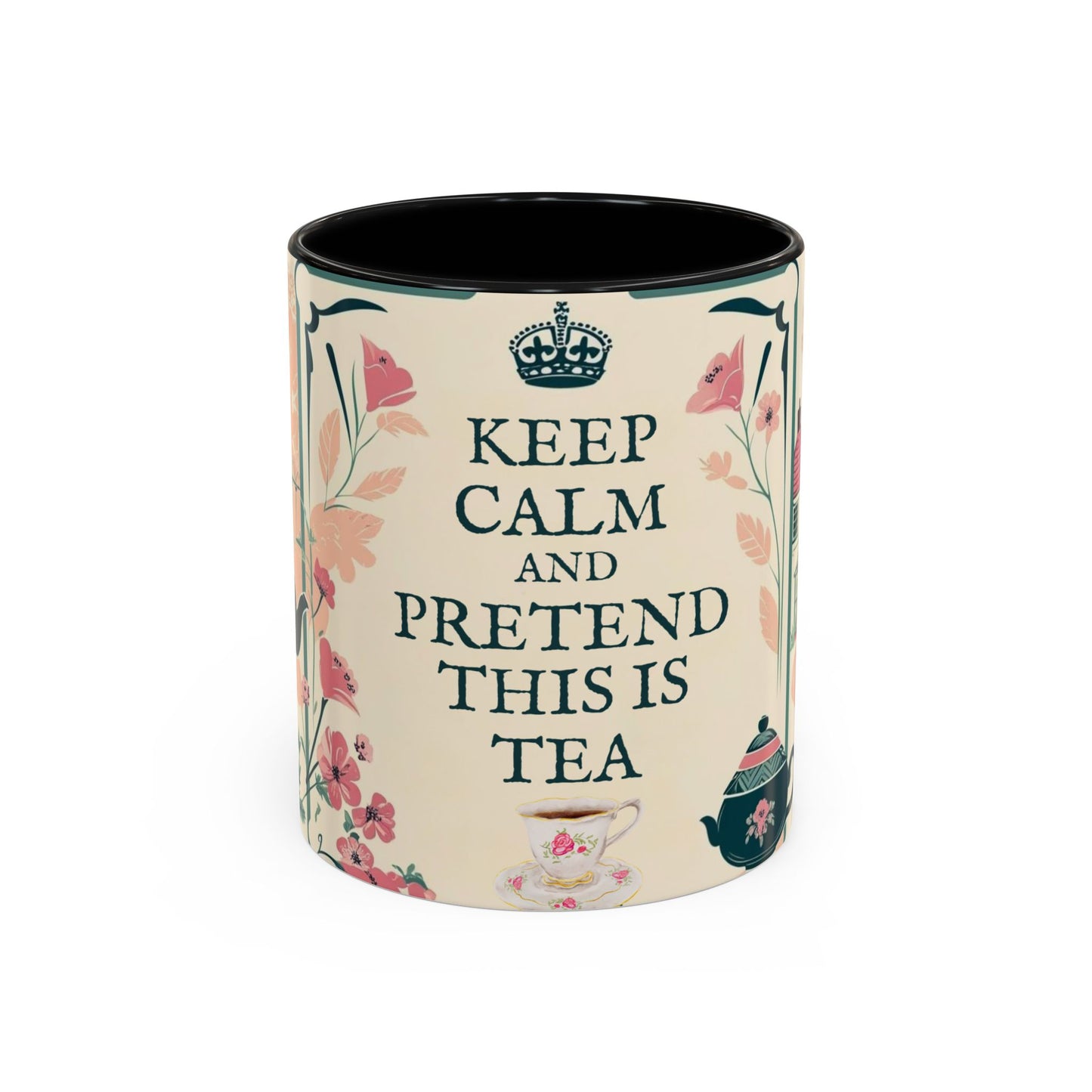 Mug, Keep Calm and Pretend This is Tea, England Theme, Gift for Tea Lovers, Funny Coffee Cup, Ceramic Mug, Tea Lover Gift, Coffee Mug,
