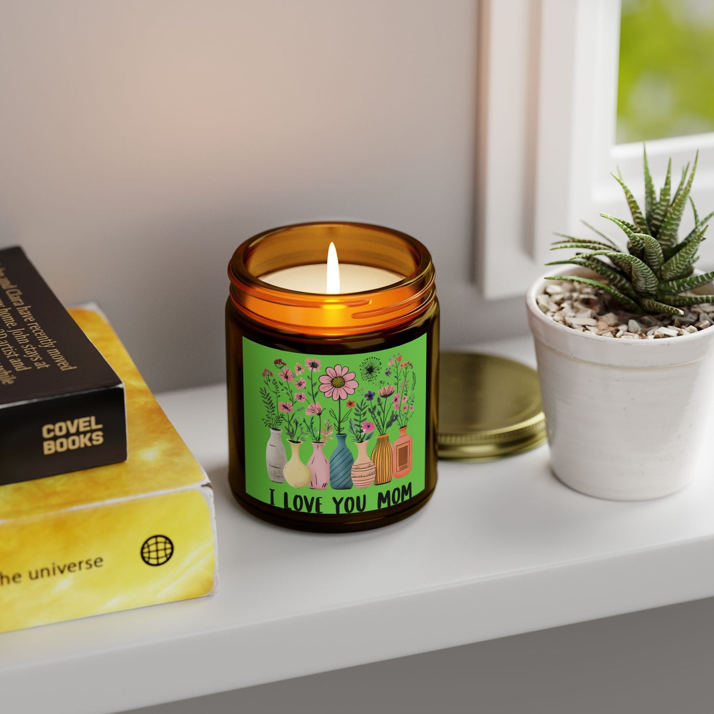 I Love You Mom Scented Candle, Gift for Mom, Aromatic Candle, Home Decor, Relaxation, Mother's Day Gift, Candle Gift Set