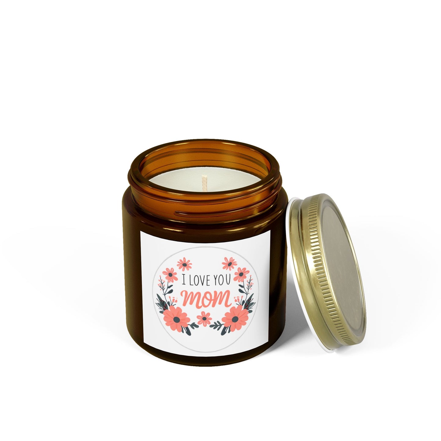 I Love You Mom Scented Candles - Perfect Gift for Mother's Day, Birthday, Relaxation, Home Decor, Floral Aroma, Personal Touch