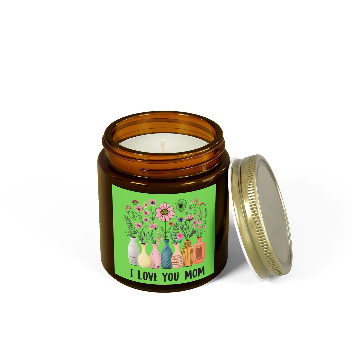 I Love You Mom Scented Candle, Gift for Mom, Aromatic Candle, Home Decor, Relaxation, Mother's Day Gift, Candle Gift Set