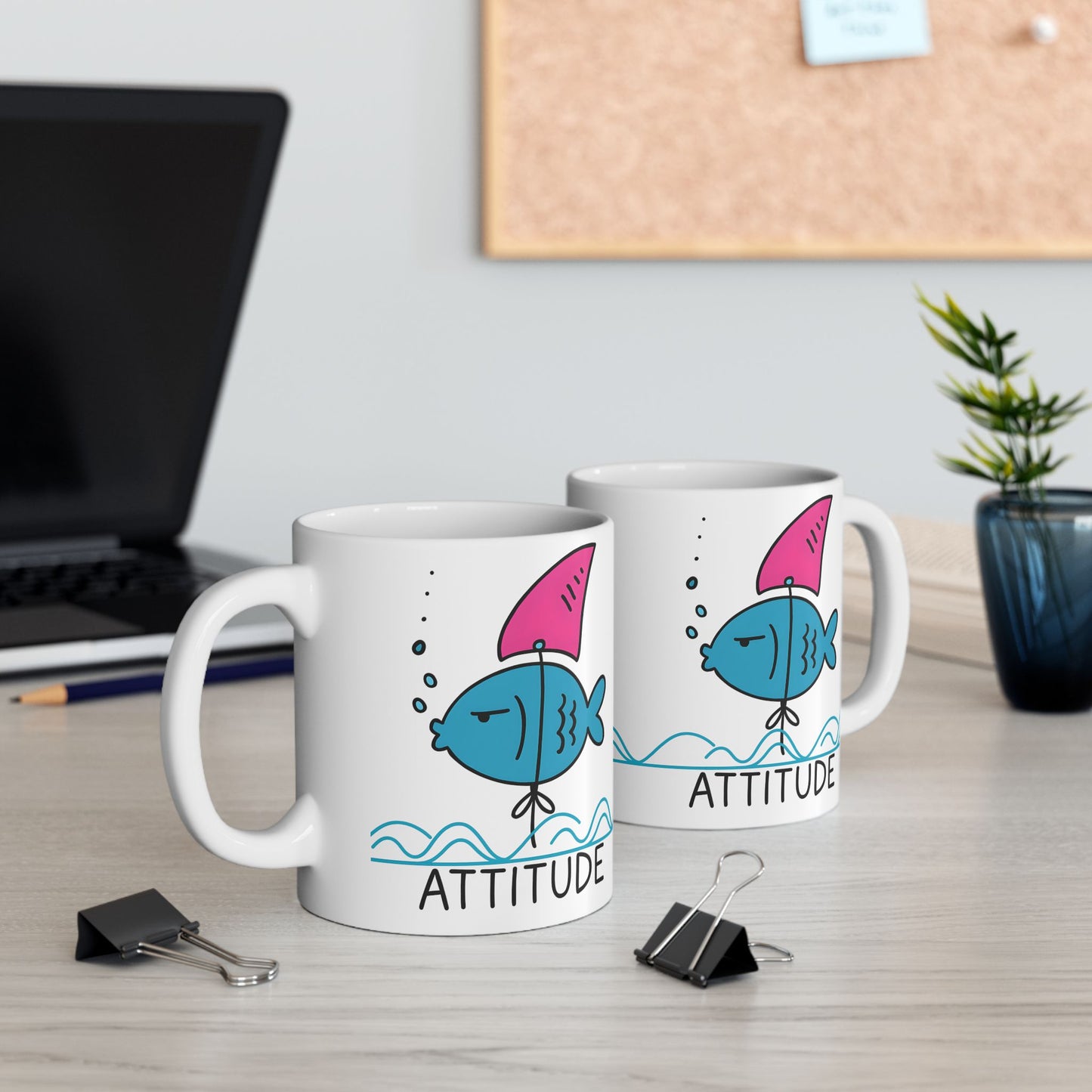 Attitude Funny Whimsical Fish Ceramic Mug - Perfect Gift for Fish Lovers, Funny Coffee Mug for Home, Beach Decor, Ocean-Themed Kitchenware, Unique [...]