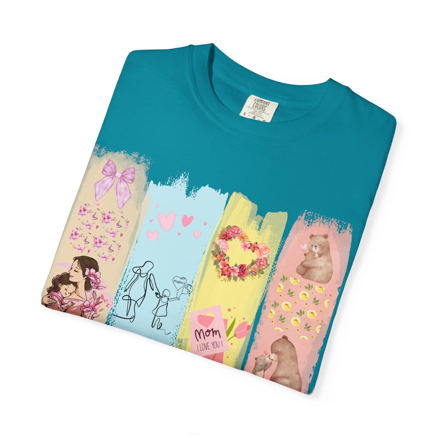 Mothers Day Brush Stroke T-Shirt, doodles themed for mothers perfect gift for moms