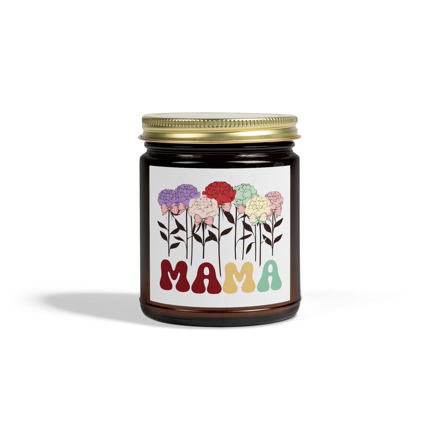 Scented Candles, Minimalist Peonies flowers with Playful Text and  Coquette Bows, Coconut Apricot Wax, Coquette