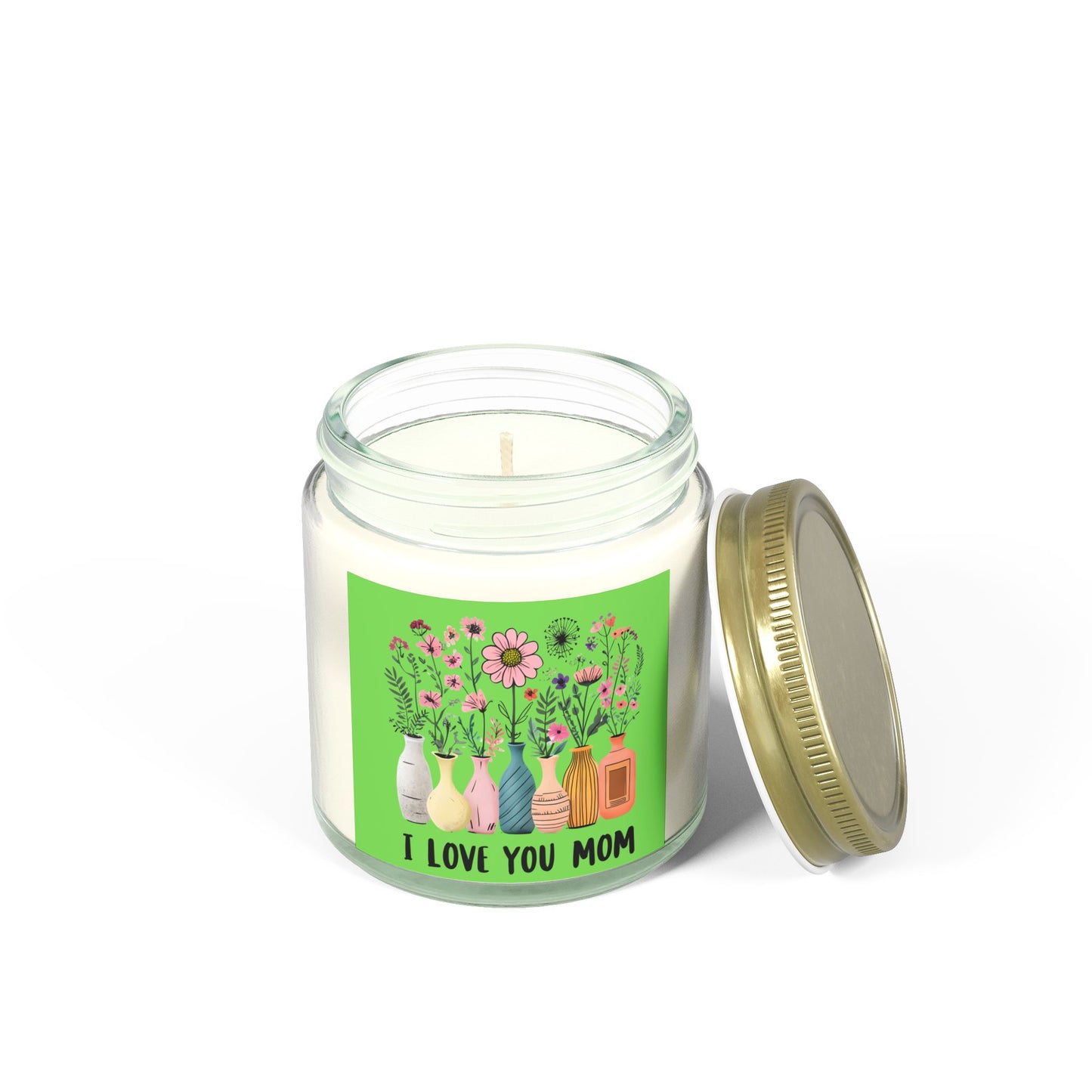 I Love You Mom Scented Candle, Gift for Mom, Aromatic Candle, Home Decor, Relaxation, Mother's Day Gift, Candle Gift Set
