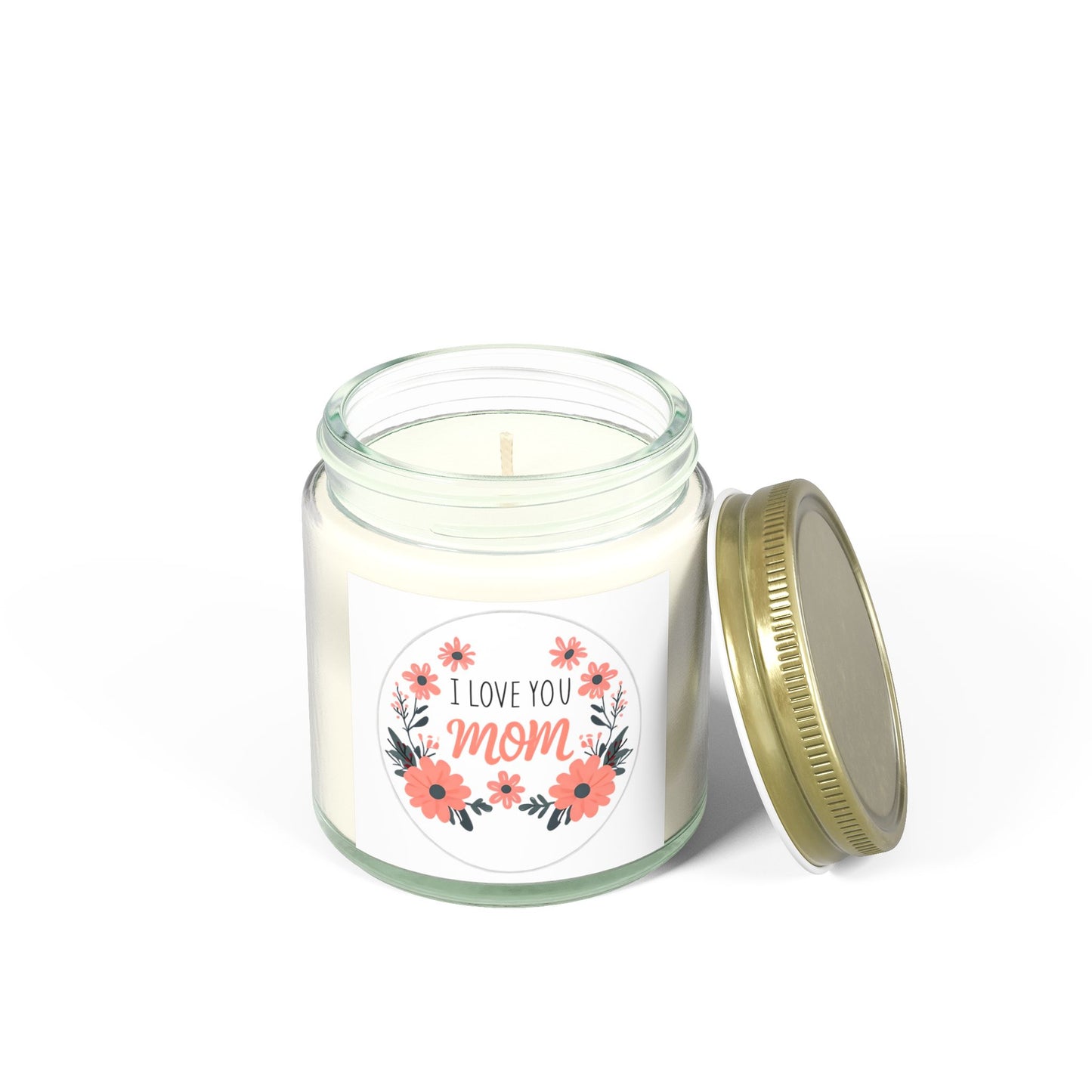 I Love You Mom Scented Candles - Perfect Gift for Mother's Day, Birthday, Relaxation, Home Decor, Floral Aroma, Personal Touch