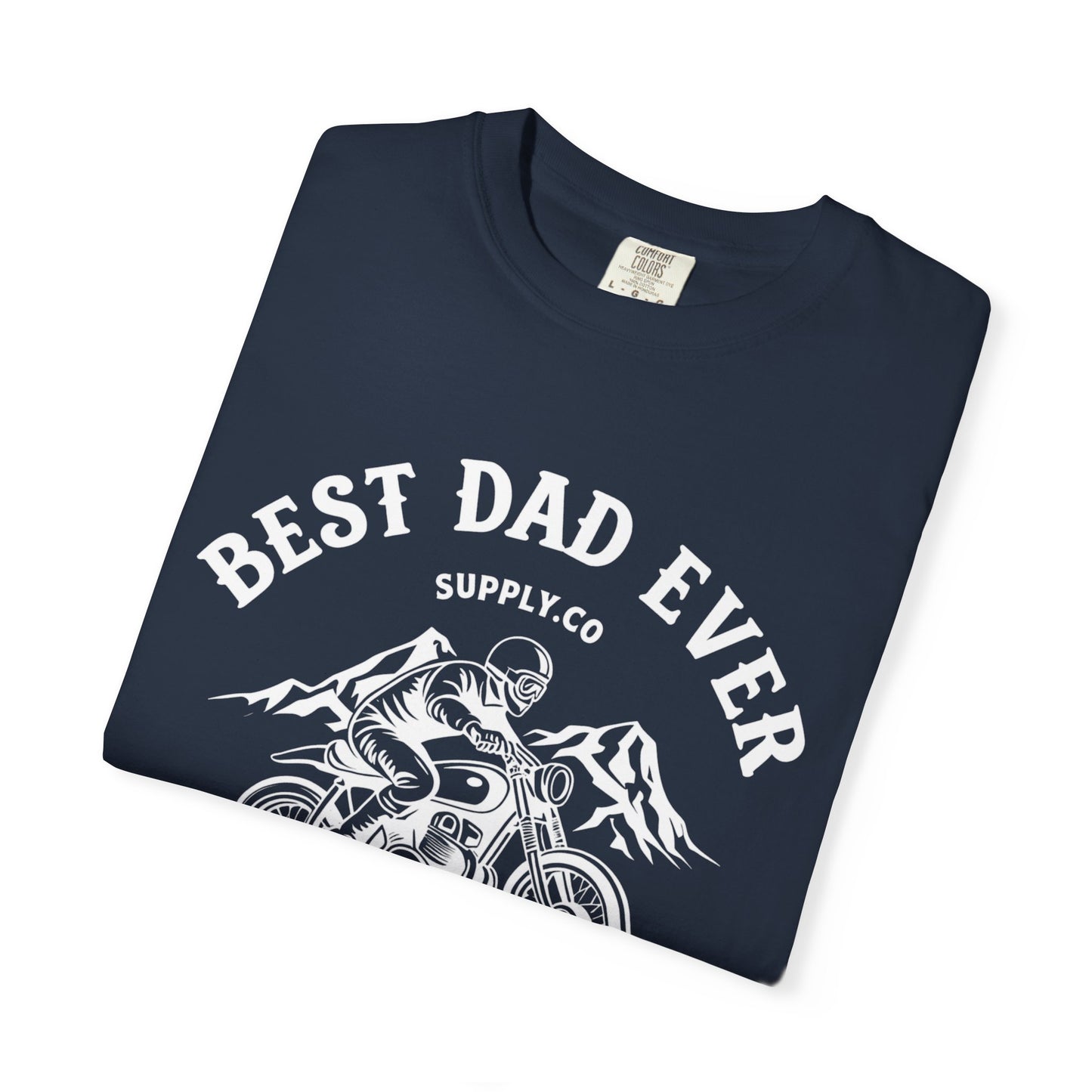 Best Dad Ever T-Shirt, Comfortable Unisex Gift for Father's Day, Family Celebrations, Soft Cotton Tee, Motorcycle Dad Shirt, Father's Day