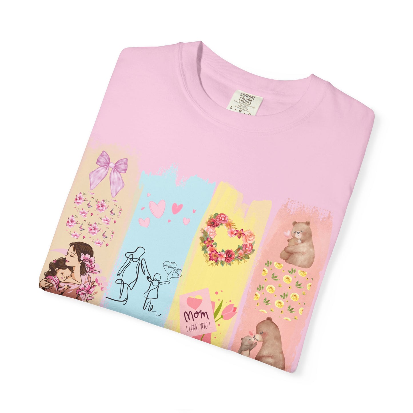 Mothers Day Brush Stroke T-Shirt, doodles themed for mothers perfect gift for moms