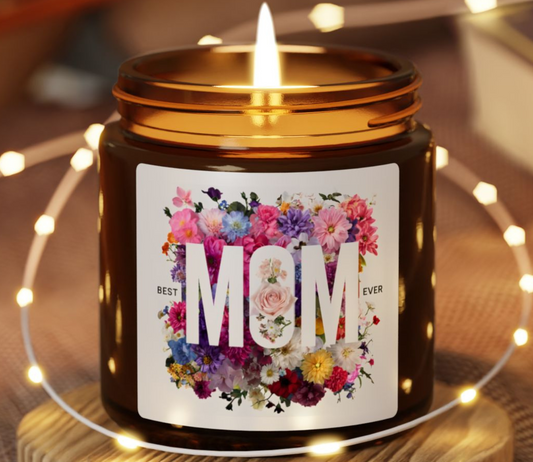 Floral Scented Soy Candle, Mother's Day Gift, Relaxation, Home Decor, Aromatherapy, Best Mom Ever