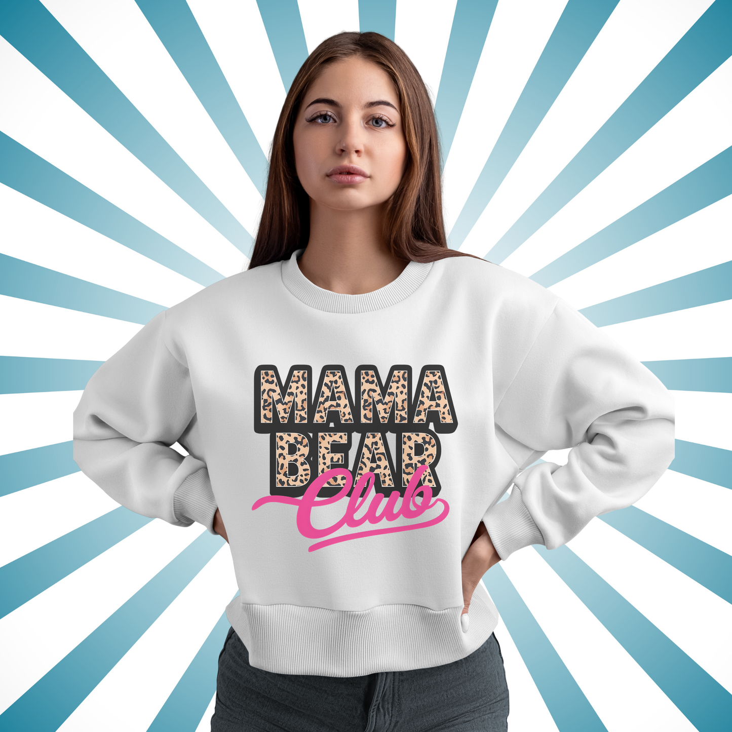 Mama Bear Club Sweatshirt, Cozy Crewneck for Mom, Perfect Gift for Mother's Day, Family Gatherings, Casual Fashion - Unisex Sweatshirt, Gift