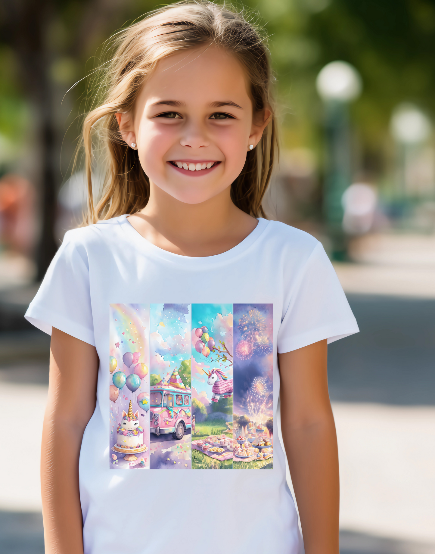 Kids Tee, Birthday Unicorn T-Shirt, Brush Stroke Style, Children's Clothing, Fun Graphic Tee, Magical Animal Shirt