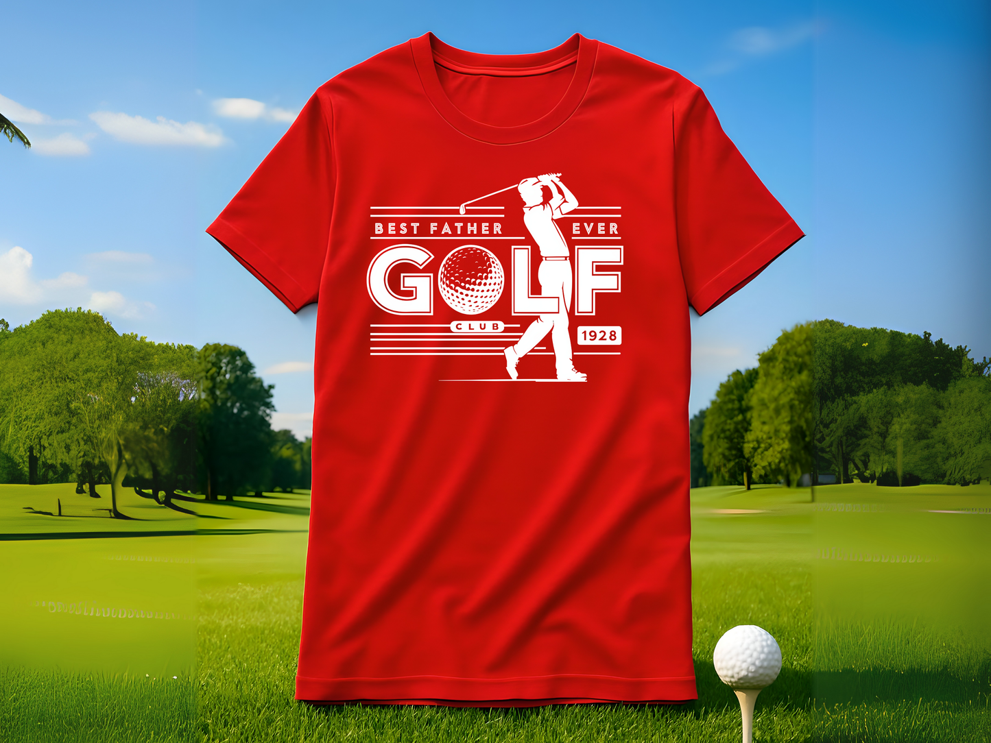 Golf T-shirt Best Father Ever, Tee, Golfing Gift, Golf Swing Shirt, Unisex Top, Father's Day Gift