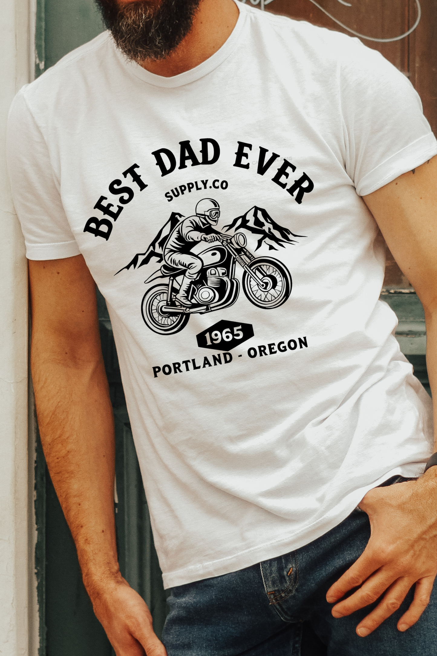 Best Dad Ever T-Shirt, Comfortable Unisex Gift for Father's Day, Family Celebrations, Soft Cotton Tee, Motorcycle Dad Shirt, Father's Day