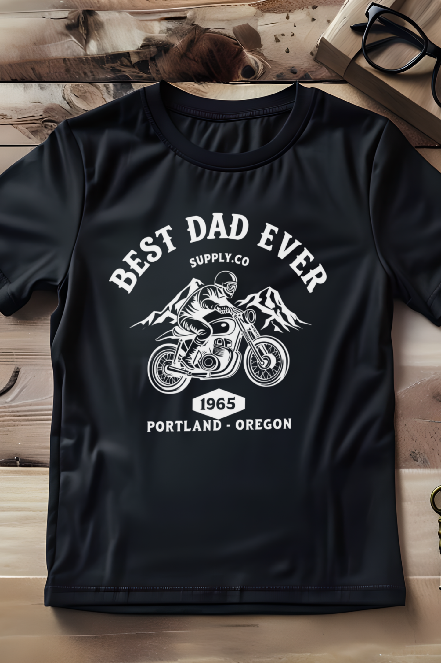 Best Dad Ever T-Shirt, Comfortable Unisex Gift for Father's Day, Family Celebrations, Soft Cotton Tee, Motorcycle Dad Shirt, Father's Day