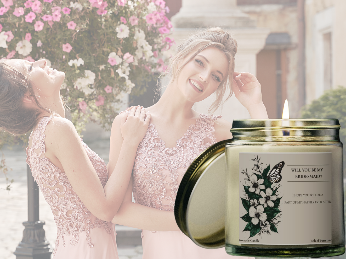 Bridesmaid Candle Gift Scented Candles, Coconut Apricot Wax, Wedding Party, Maid of Honor Proposal, Bridal Shower Decor, Will You Be My