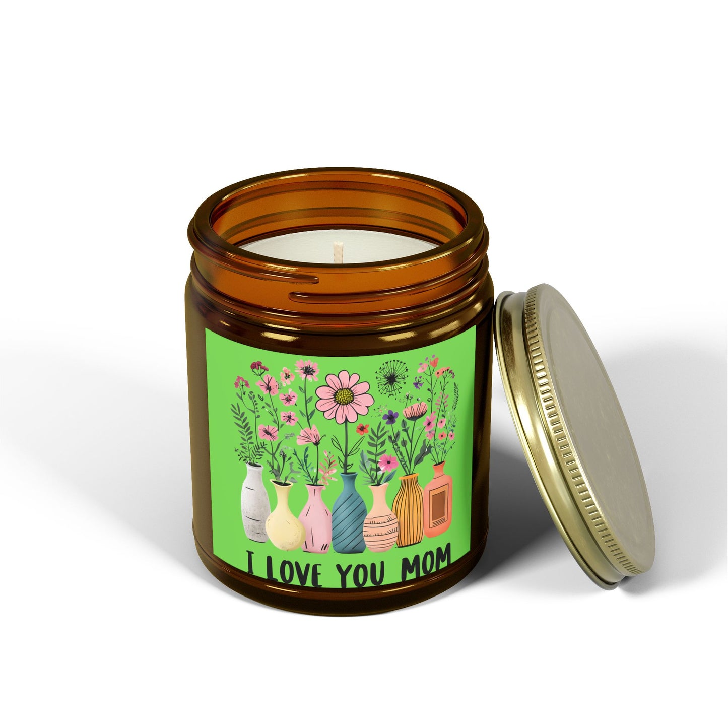 I Love You Mom Scented Candle, Gift for Mom, Aromatic Candle, Home Decor, Relaxation, Mother's Day Gift, Candle Gift Set