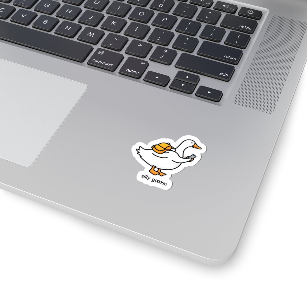 Funny Goose Kiss-Cut Stickers, Animal Lover Sticker, Silly Goose Laptop Decal, Cute Backpack Sticker, Phone Sticker