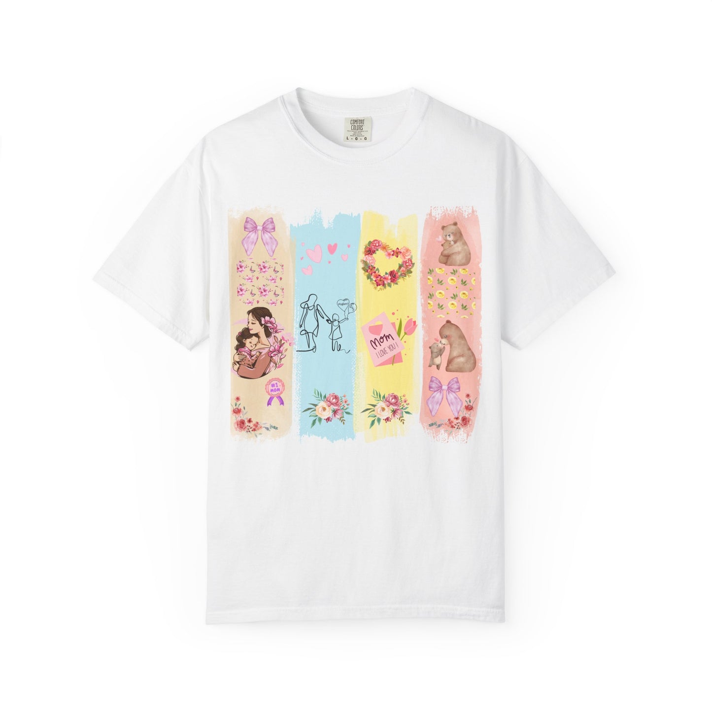 Mothers Day Brush Stroke T-Shirt, doodles themed for mothers perfect gift for moms